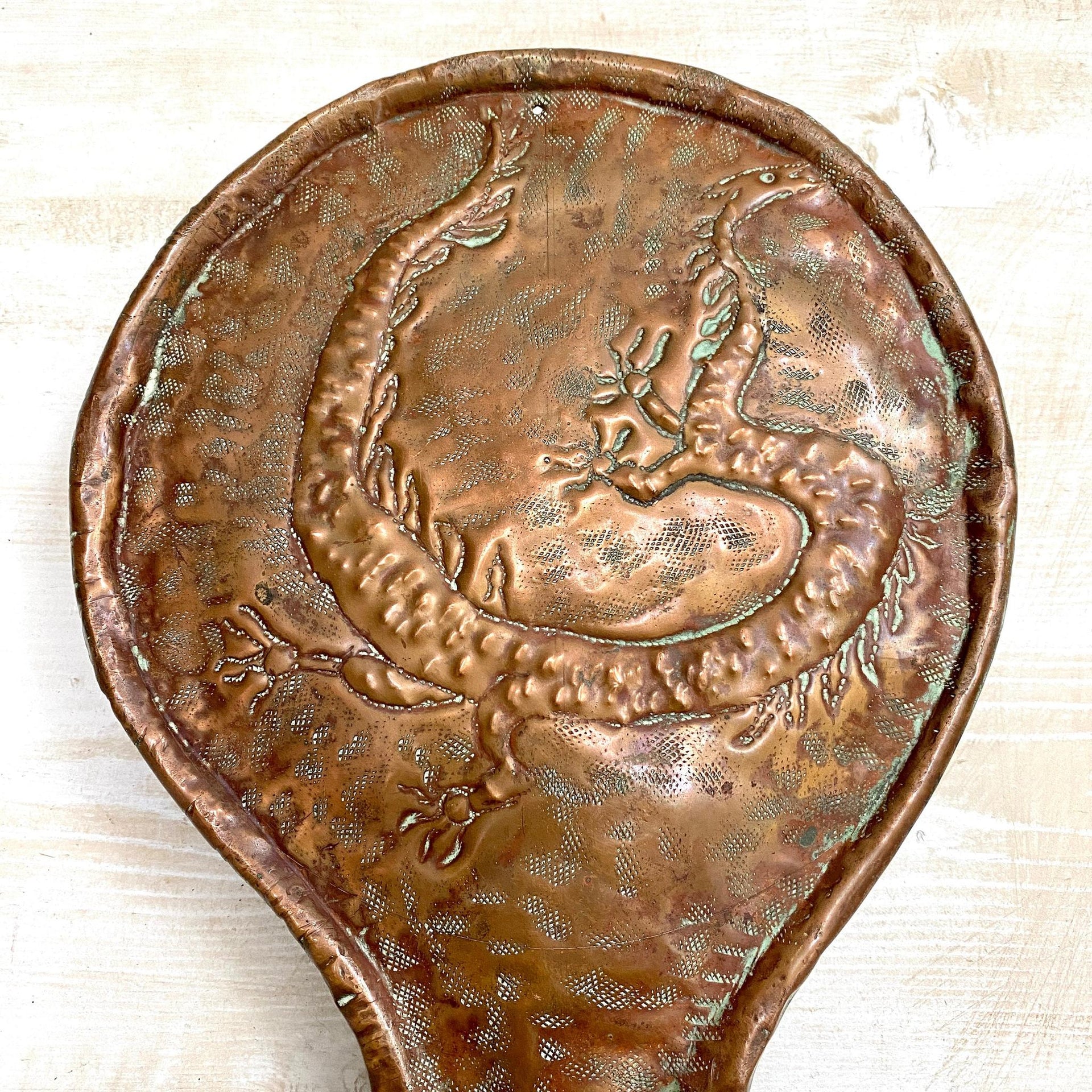Antique aquamanile church wash basin hammered copper wash basin 18th century-Sweet Antik