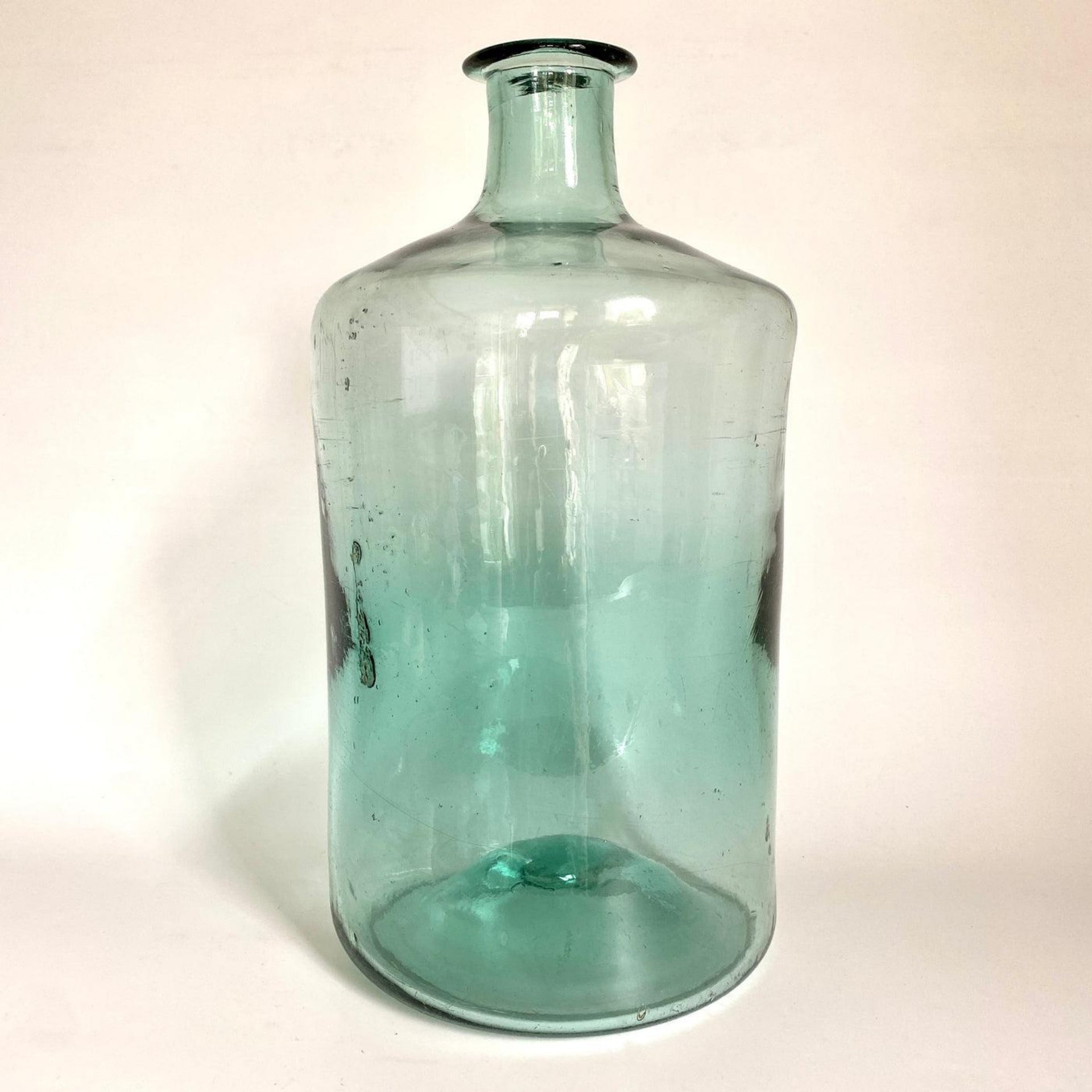 Antique blue blown glass demijohn bottle 19th c.-Sweet Antik