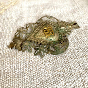 Antique Italian Ex Voto silverplate sacred heart |0883-vintage-Ex Voto-Sweet Antik