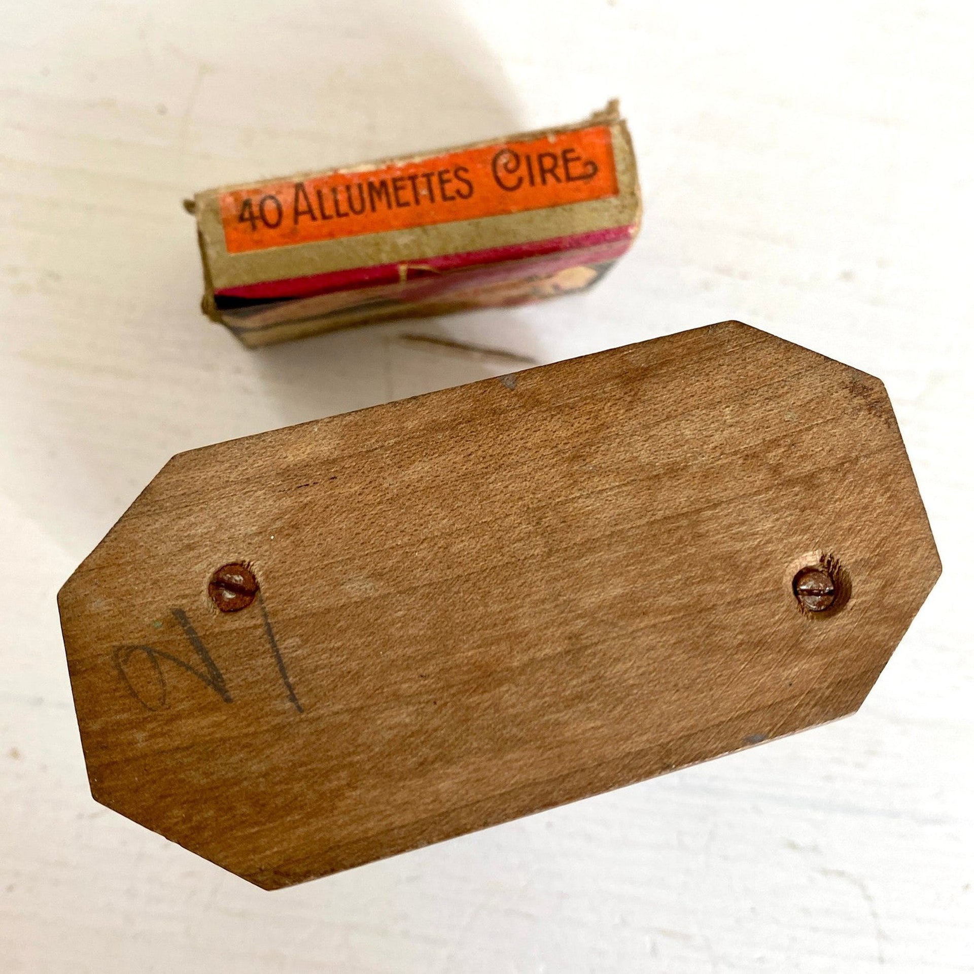 Art Deco wooden matchbox holder French antiques 1920s-original-vintage-Sweet Antik