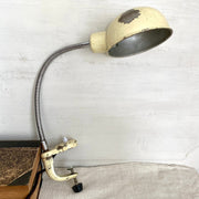 vintage-50s clamp table lamp with flexible gooseneck-Sweet Antik
