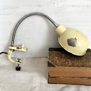 vintage-50s clamp table lamp with flexible gooseneck-Sweet Antik