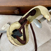 vintage-50s clamp table lamp with flexible gooseneck-Sweet Antik