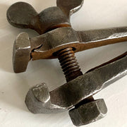 Antique hand vise, forged screw clamp tool, 1900s-vintage tools-SweetAntik