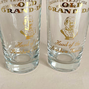Vintage Whiskey highball glasses OLD GRAND DAD 60s long drink glass-Sweet Antik