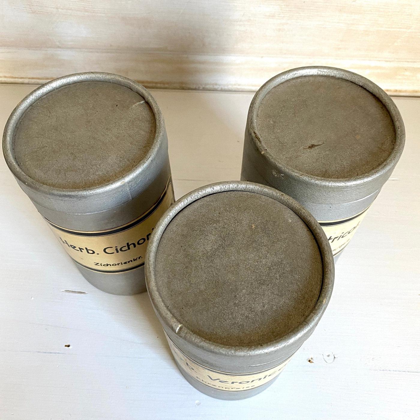 vintage Antique apothecary storage jar for herbs cardboard set of 3 - Sweet Antik
