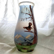 vintage Antique hand painted glass vase turkey decor 1800s - Sweet Antik