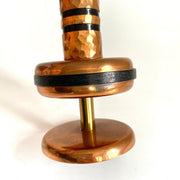 60er Vase Kupfer Hammerschlag Stielvase
