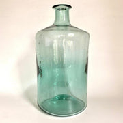 Antike große Glas Flasche Abrissglas mundgeblasen, 19. Jh.