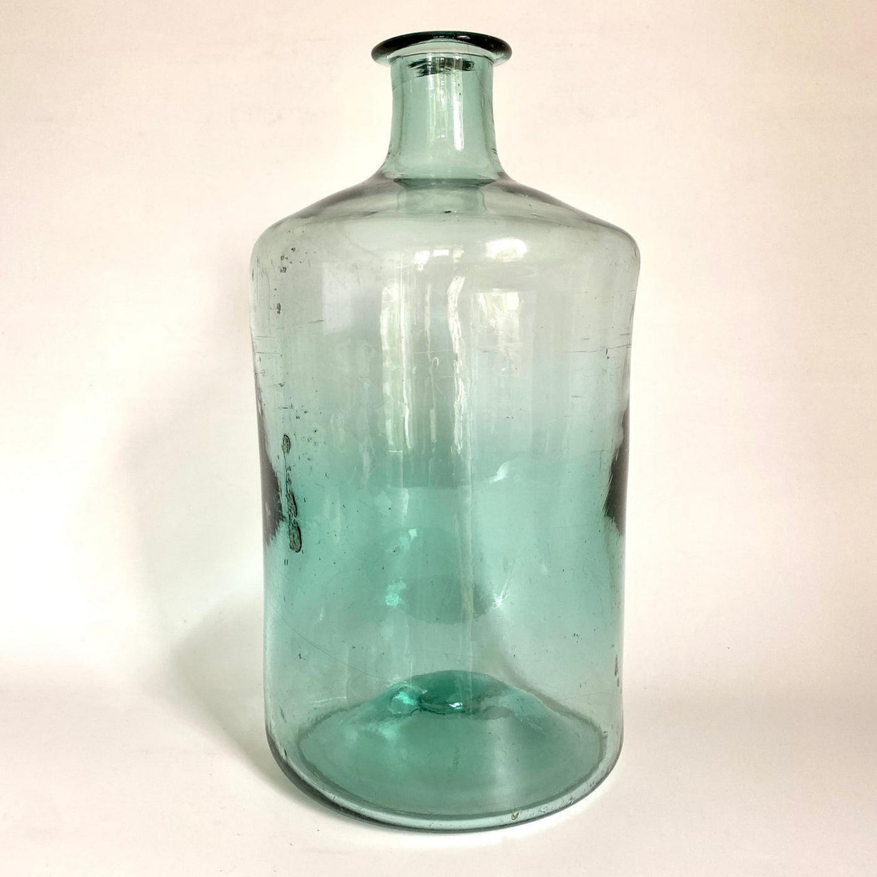 Antique blue blown glass demijohn bottle 19th c.-Sweet Antik