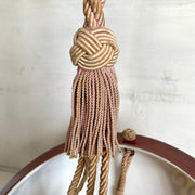 Art Deco Pendelleuchte Lampe Antik Opalglas handbemalt Spritzdekor, um 1930