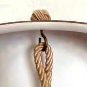 Art Deco Pendelleuchte Lampe Antik Opalglas handbemalt Spritzdekor, um 1930
