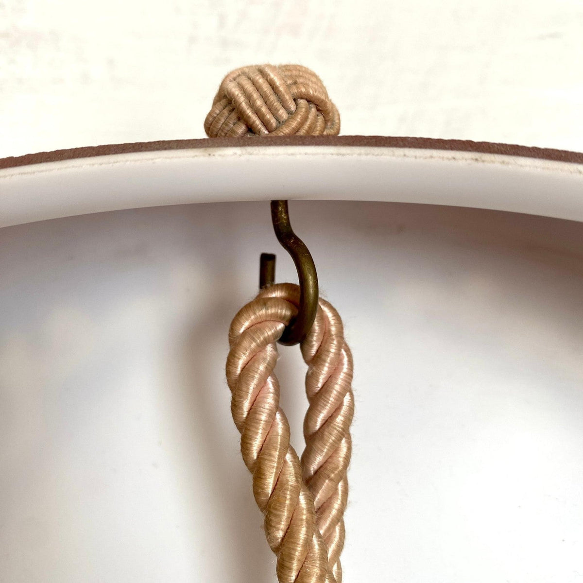 Art Deco Pendelleuchte Lampe Antik Opalglas handbemalt Spritzdekor, um 1930