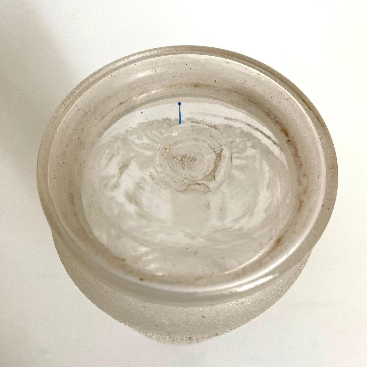 Dekanter Antik 19. Jh. Glas mundgeblasen Glasflasche Hirsch Jagd Motiv