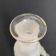 Dekanter Antik 19. Jh. Glas mundgeblasen Glasflasche Hirsch Jagd Motiv