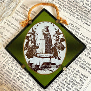 Hinterglasbild Andenken Altötting Antik Glas, um 1930