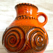 Jasba 322 13 26 West German Pottery orange vase 70s-Sweet Antik