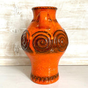 Jasba 322 13 26 West German Pottery orange vase 70s-Sweet Antik