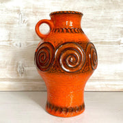 Jasba 322 13 26 West German Pottery orange vase 70s-Sweet Antik