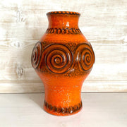 Jasba 322 13 26 West German Pottery orange vase 70s-Sweet Antik