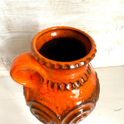 Jasba 322 13 26 West German Pottery orange vase 70s-Sweet Antik