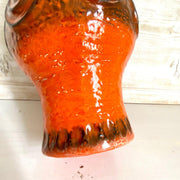 Jasba 322 13 26 West German Pottery orange vase 70s-Sweet Antik