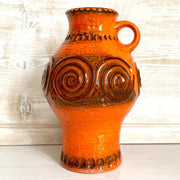 Jasba 322 13 26 West German Pottery orange vase 70s-Sweet Antik