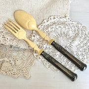 Jugendstil Salatbesteck Antik Silber Griffe