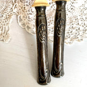 Jugendstil Salatbesteck Antik Silber Griffe