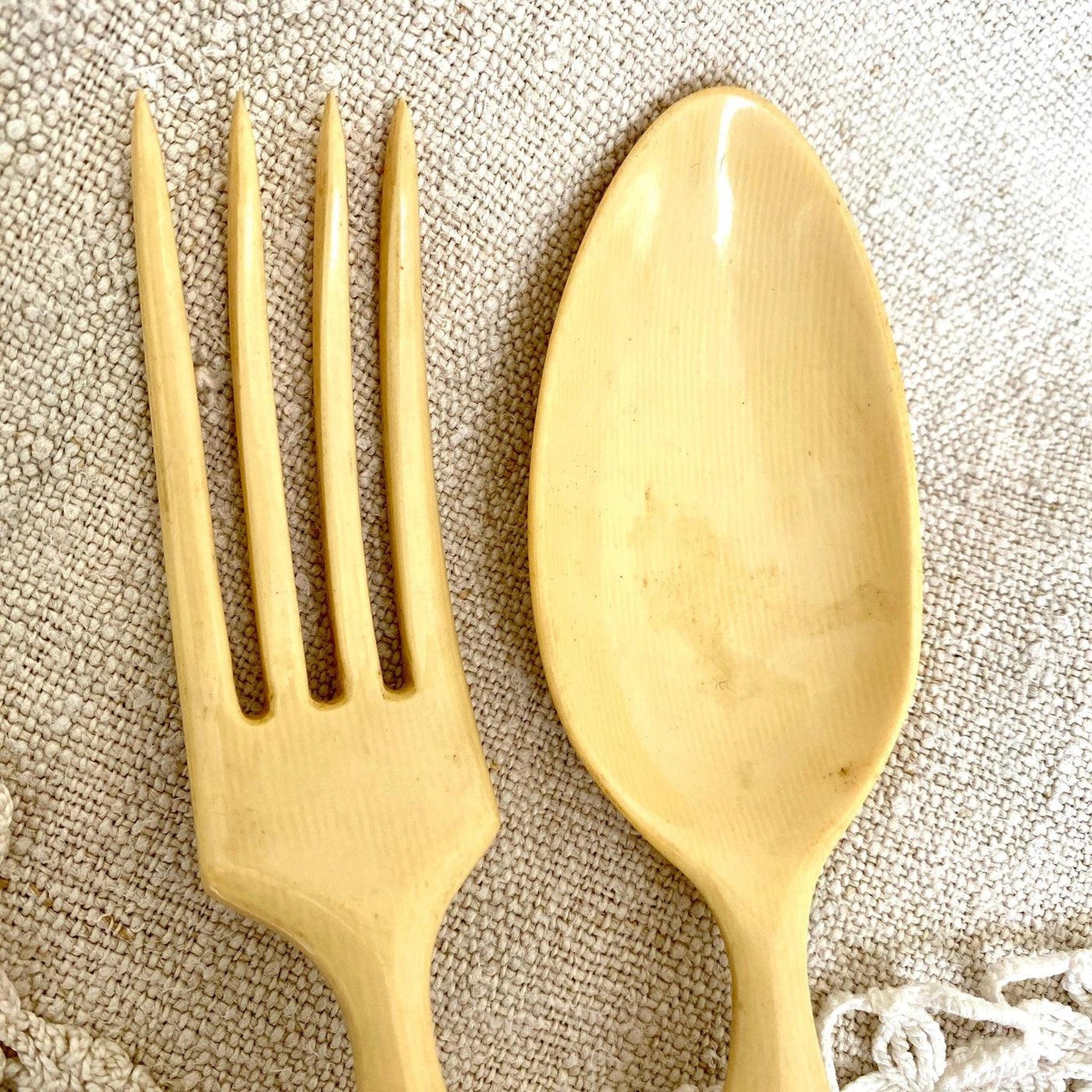 Jugendstil Salatbesteck Antik Silber Griffe