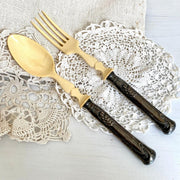 Jugendstil Salatbesteck Antik Silber Griffe
