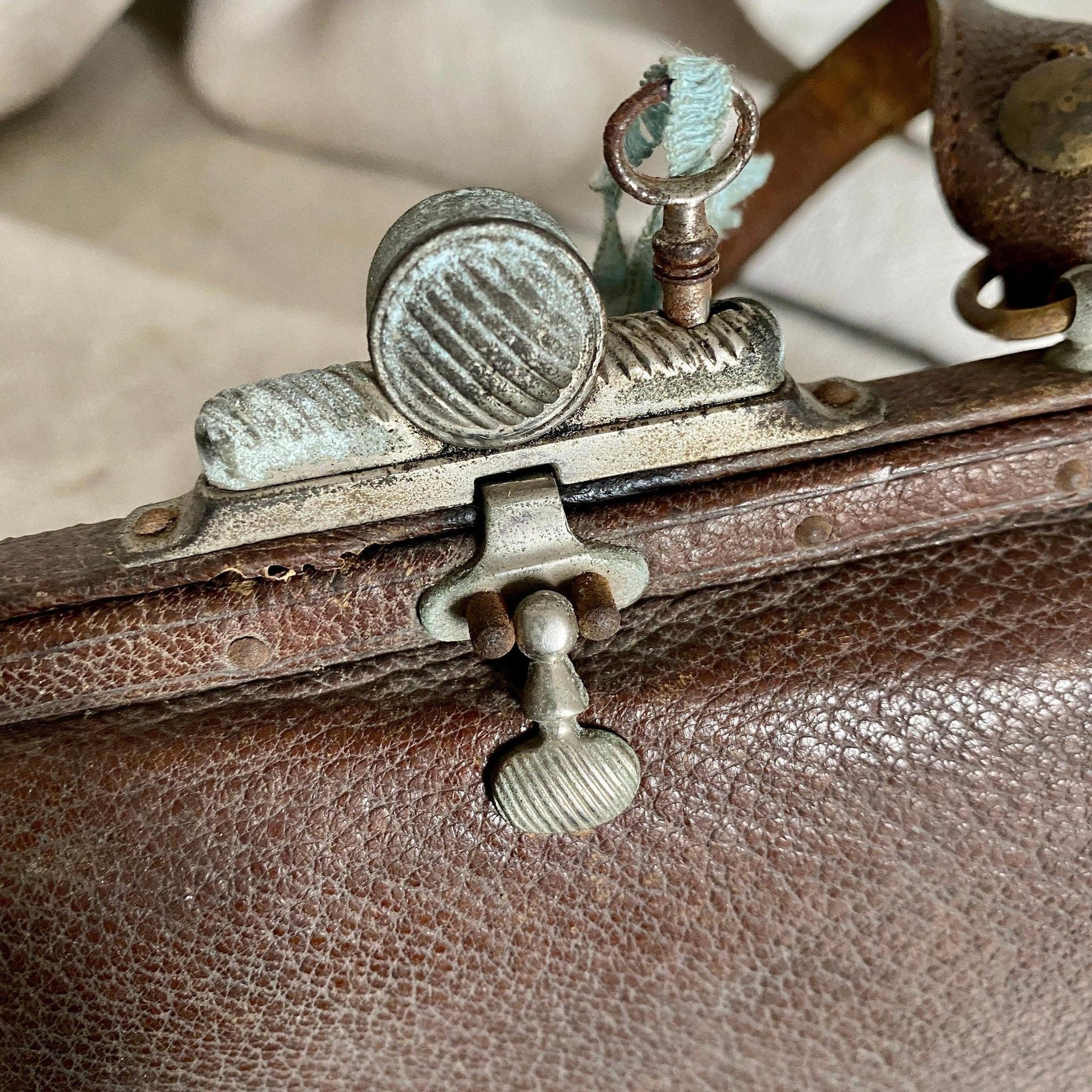 Kleine Ledertasche Antik 19. Jh.