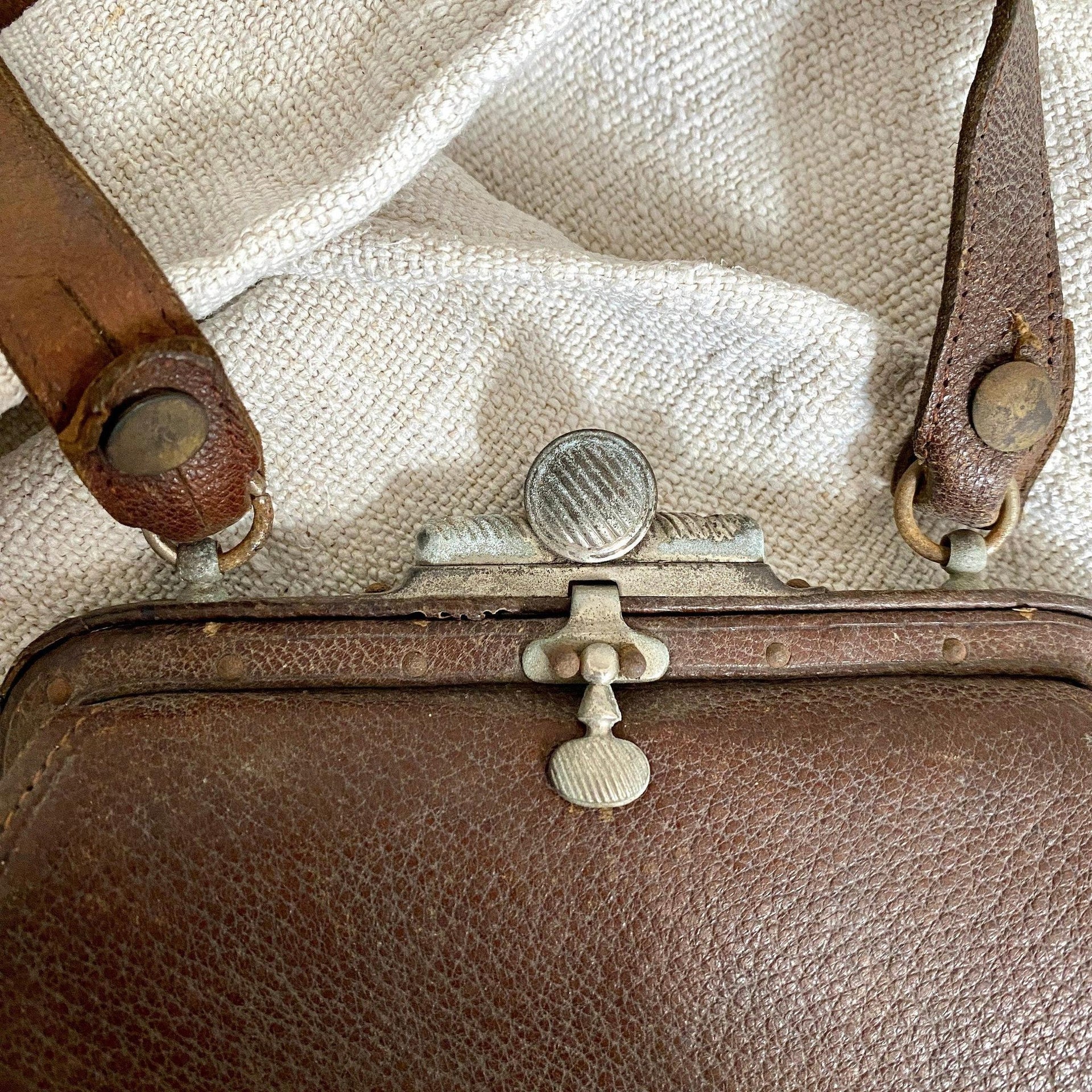 Kleine Ledertasche Antik 19. Jh.