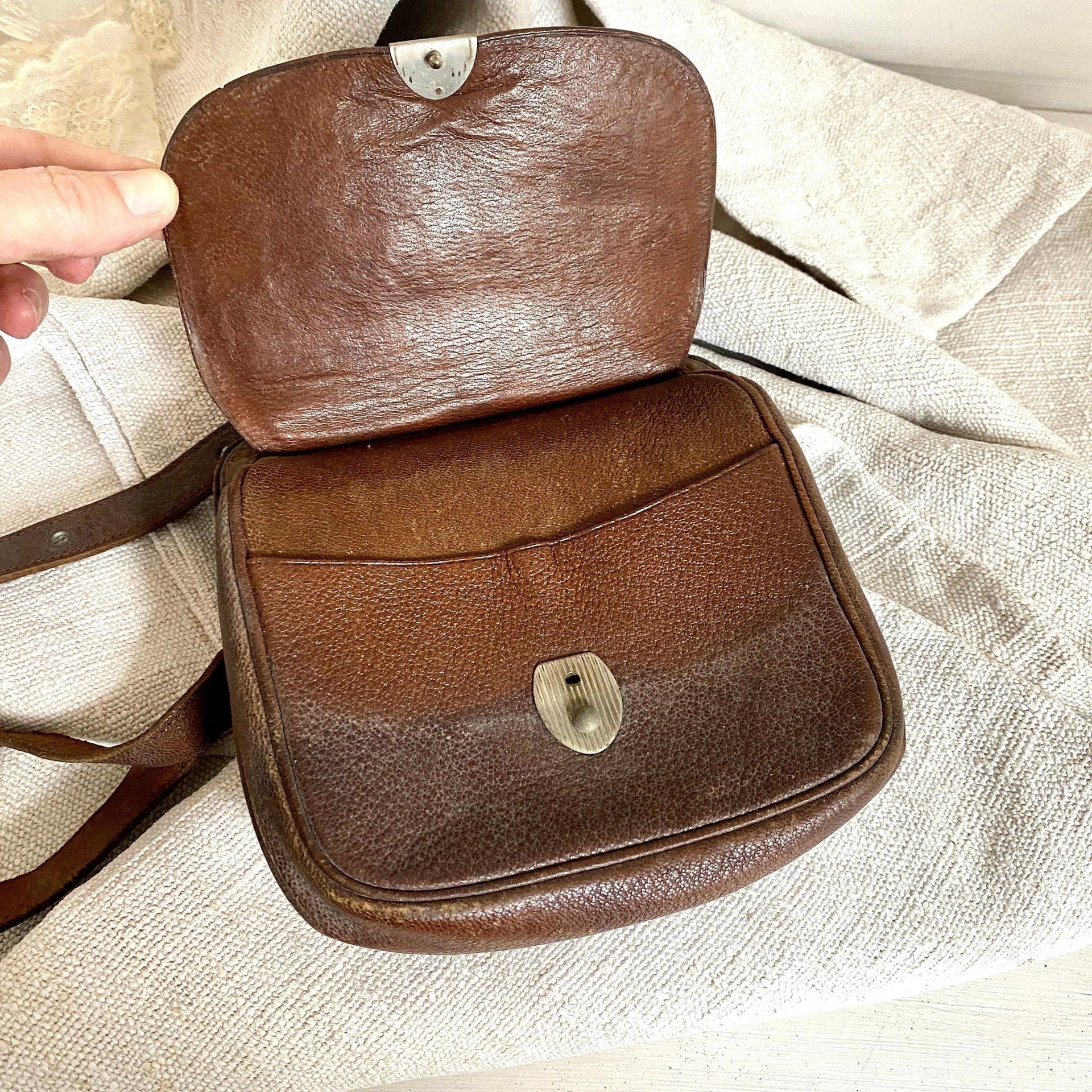 Kleine Ledertasche Antik 19. Jh.
