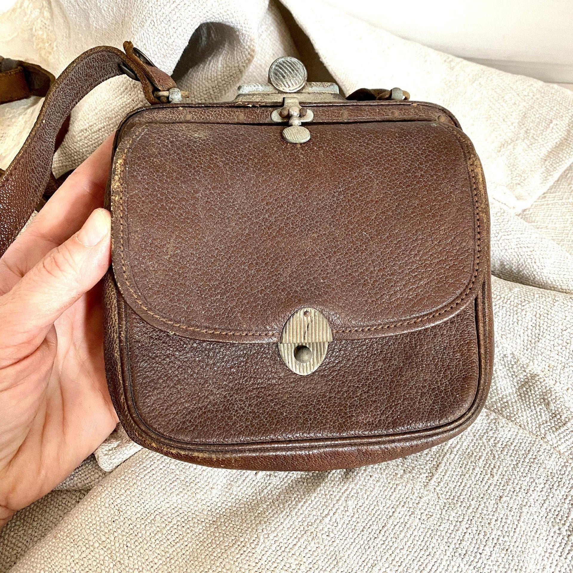 Kleine Ledertasche Antik 19. Jh.