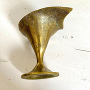 Mid-century candle holder cast brass calla lily flower-Sweet Antik