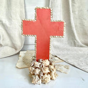 Standkreuz Muscheln Vintage Kruzifix 70er