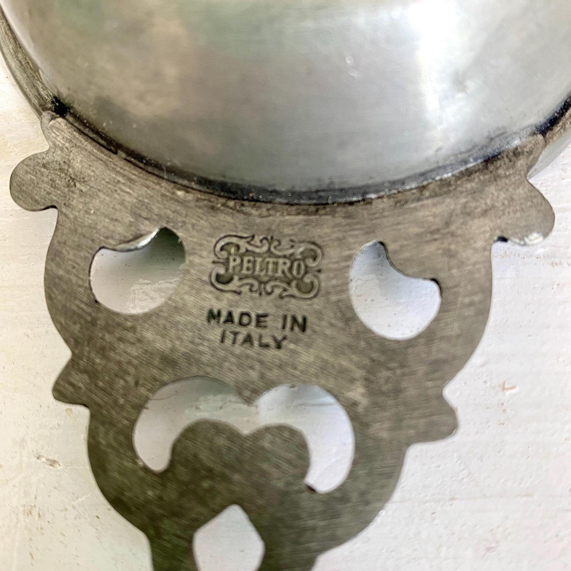 Tastevin Zinn Probierschale Weinprobe für Sommellier Vintage 50er