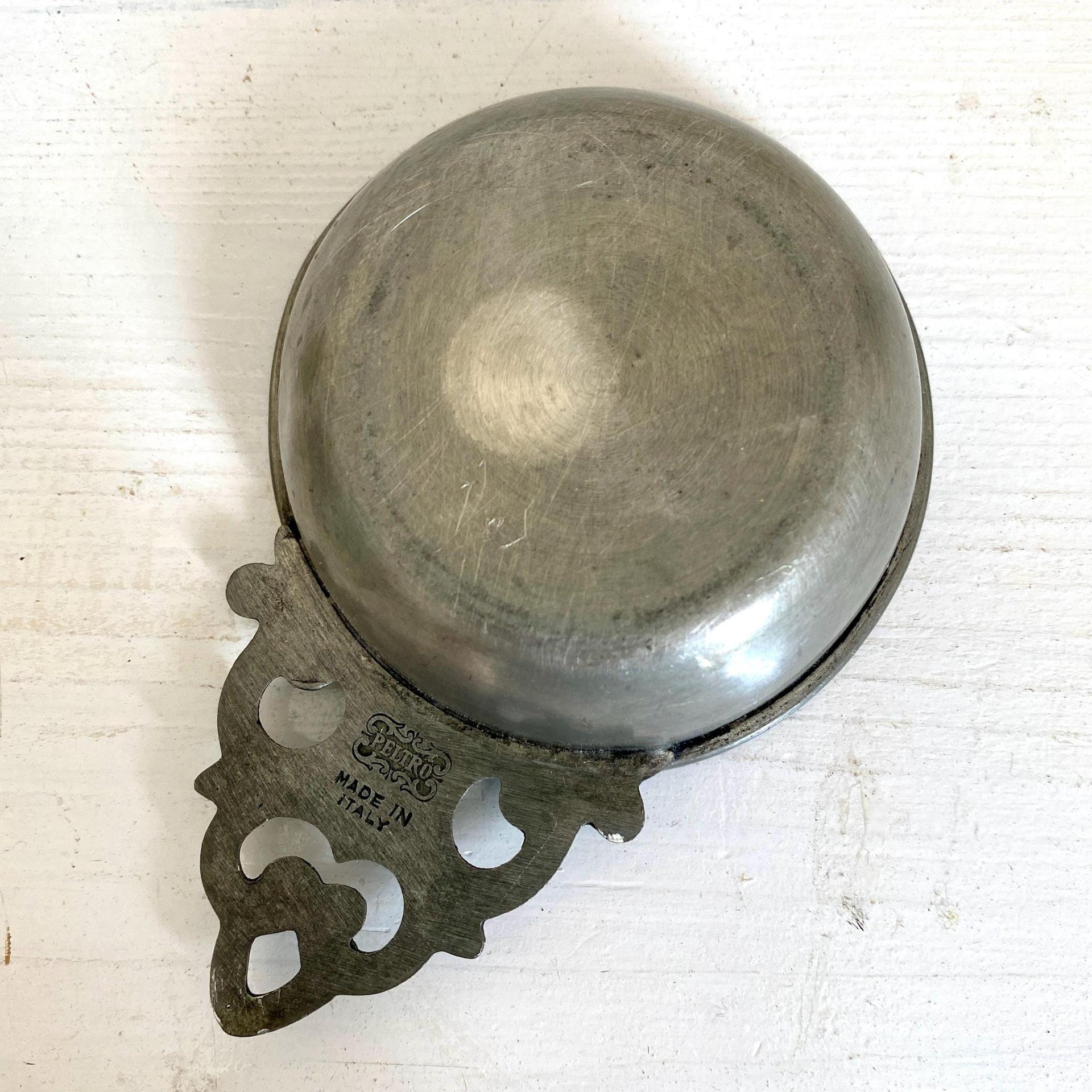 Tastevin Zinn Probierschale Weinprobe für Sommellier Vintage 50er