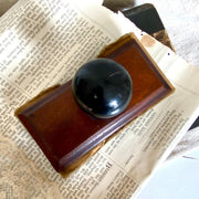 Tintenlöscher Löschwippe Löschwiege Antik Mahagoni Holz, 30er Jahre