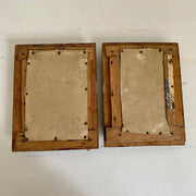 Tramp art wooden frames with soldiers photos, 1800s-Sweet Antik