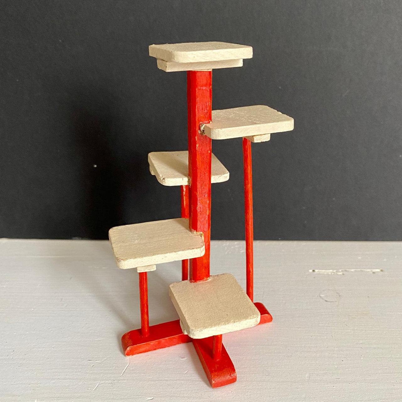 Vintage dollhouse tiered plant stand Bodo Hennig 1950s-Sweet Antik