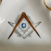 Vintage freemason ashtray hand painted Lefton porcelain 60s-Sweet Antik