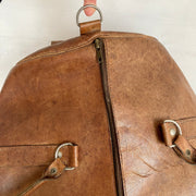 Vintage leather duffel bag, 60s-Sweet Antik