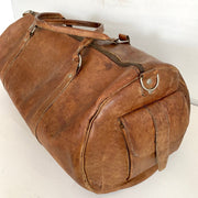 Vintage leather duffel bag, 60s-Sweet Antik