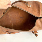 Vintage leather duffel bag, 60s-Sweet Antik