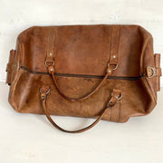 Vintage leather duffel bag, 60s-Sweet Antik