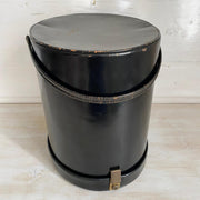 Vintage leather hat box / wig case CHENEY, 1960s-Sweet Antik