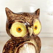 vintage Vintage majolica owl figurine signed "Serenissima" Italy 70s-Sweet Antik