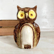 vintage Vintage majolica owl figurine signed "Serenissima" Italy 70s-Sweet Antik